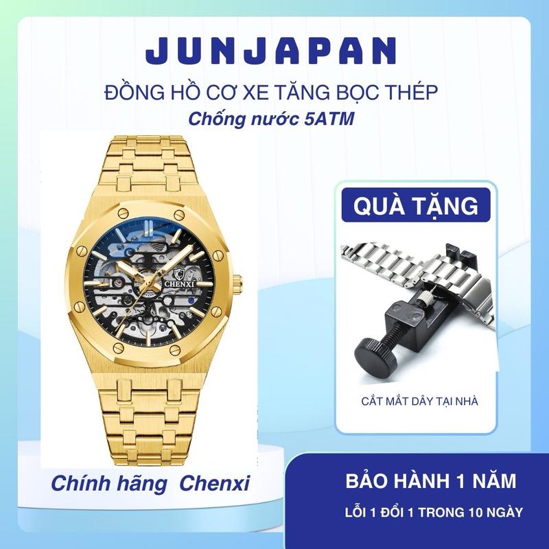Đồng hồ nam cơ chính hãng CHENXI BT 888  phiên bản xe tăng bọc thép chống nước 5ATM tặng kèm full hộp cắt mắt dây và thẻ bảo hành 1 năm. Watch Voi Đeo Tay