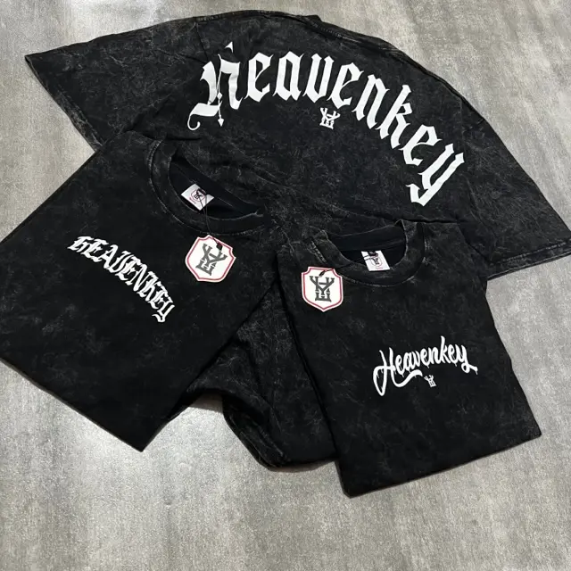 Kaos Tshirt Oversize Washing Distro Streetwear Unisex Original Heavenkey - Garagedenimstore Combed Panjang