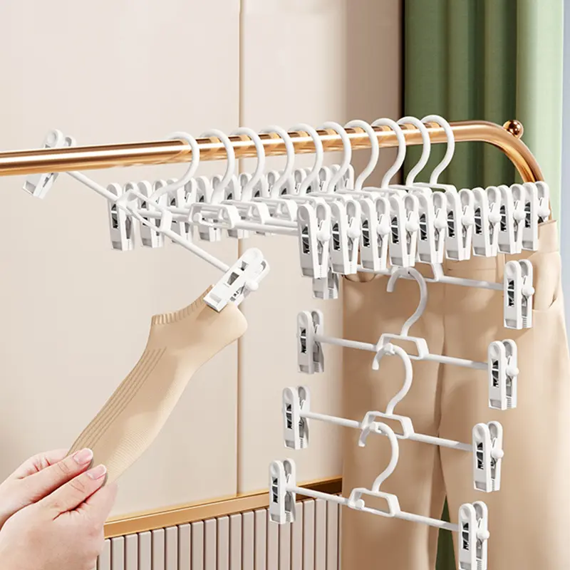 Pants rack, pants clip, household non-marking double clip, non-slip pants, underwear jk storage with clip to dry, skirt drying clip