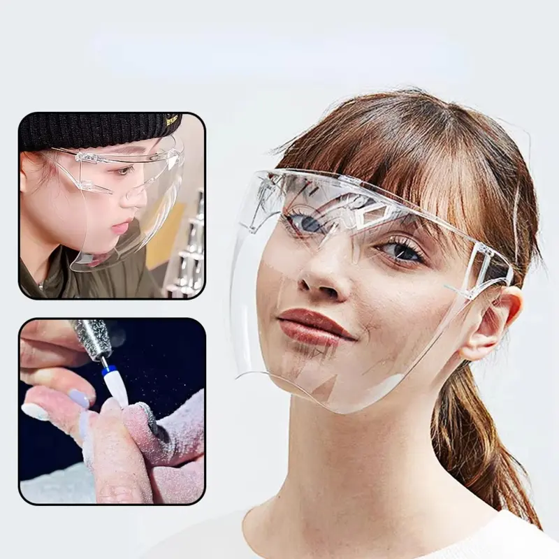 Kính bảo hộ toàn mặt, HD, chống sương mù, dành cho đầu bếp, lá dầu và lá chắn khói, mặt nạ cách ly màu bảo vệ Lý Tưởng cho thợ hàn, bảo vệ toàn diện 1