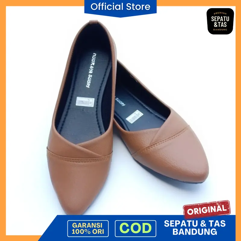 FlatShoes Sepatu Wanita Flat Shoes Slip On Nyaman Elegan untuk Kerja Kantor Formal by Nugraha Sugih H07 2