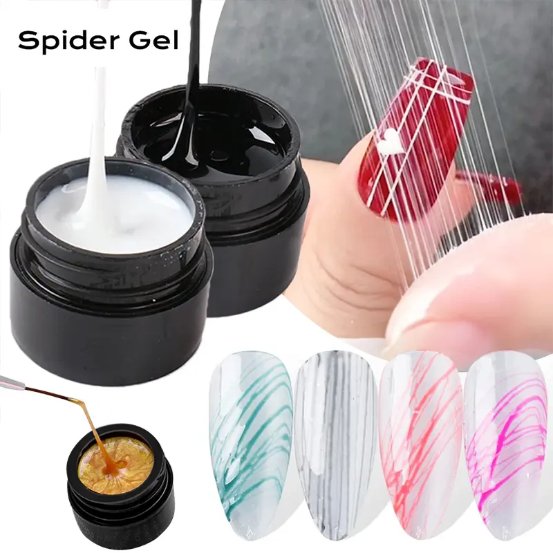 Gel Nhện Làm Móng, Ngâm UV Gel, Sơn Móng Tay Lấp Lánh, Vẽ Trang Trại, Vẽ Dây, Làm Đẹp Móng Tay, Nghệ Thuật Làm Móng Tự Làm, Keo Dính