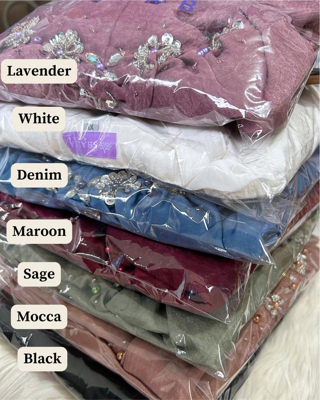 LUXURY Shalia | HUMAIRA Dress Set Hijab Santorini Silk Gamis Lebaran Simple Wanita Muslim Syari Payet Busui Mewah FREE BROS Pesta Kondangan Dewasa Nyaman Panjang 5