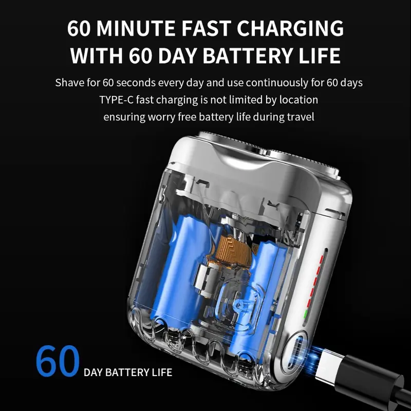 Supernova R12 Electric Shaver Mini Portable Alat Cukur Kumis Jenggot 360 shaving Waterproof 4