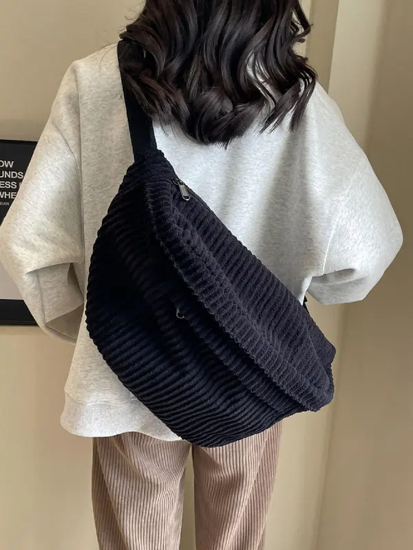 Women's 2025 Summer Fashionable Plaid Pattern Zipper Belt Bag for Gift, Plain Large Capacity Summer Casual Commuter Versatile Fanny Packs, Simple All-match Bum Bag for Travel Back To School Essentials, Fall Outfits, Fall Freshness Fall 4