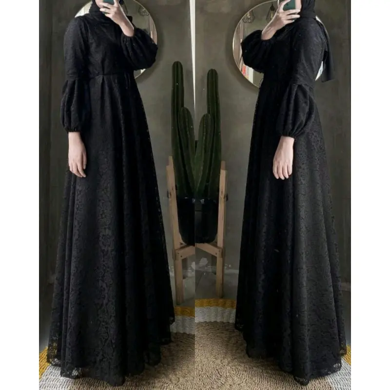 gamis jumbo brukat gaun pesta ARUNIKA brukat mix puring up to 140