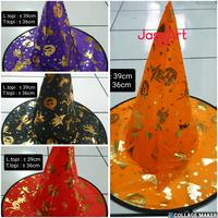 Gambar Topi Penyihir Murah Motif LABU WITCH Pumpkin Penyihir Cosplay Kostum Halloween Pesta - orange dari Jaspart Kota Administrasi Jakarta Barat 1 Tokopedia