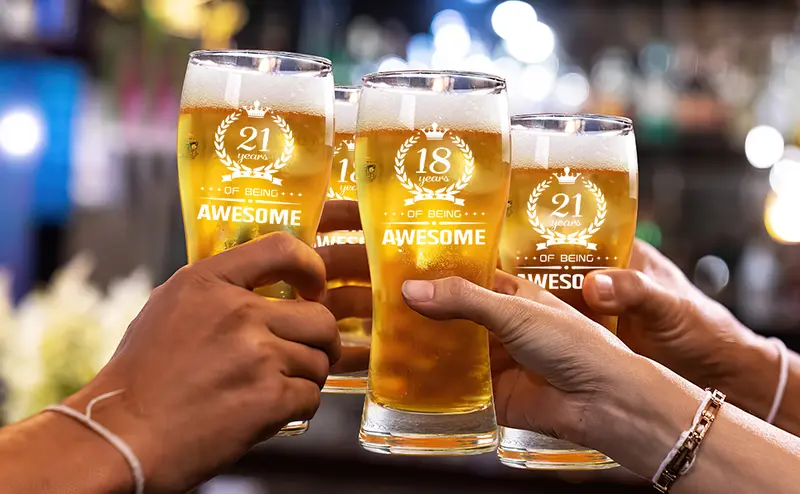 Product Introduction of Joymaking Personalised Pint Glass 15oz for Men's 50th Birthday Gifts 3