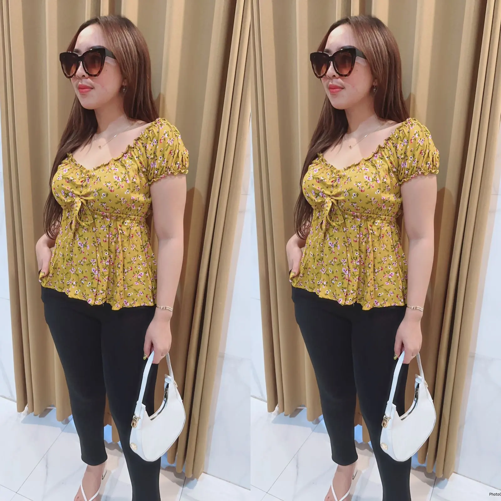 Grosir Natalia | Atasan Wanita Motif Bunga Bahan Rayon CrewNeck Baju  Top  Casual Variasi