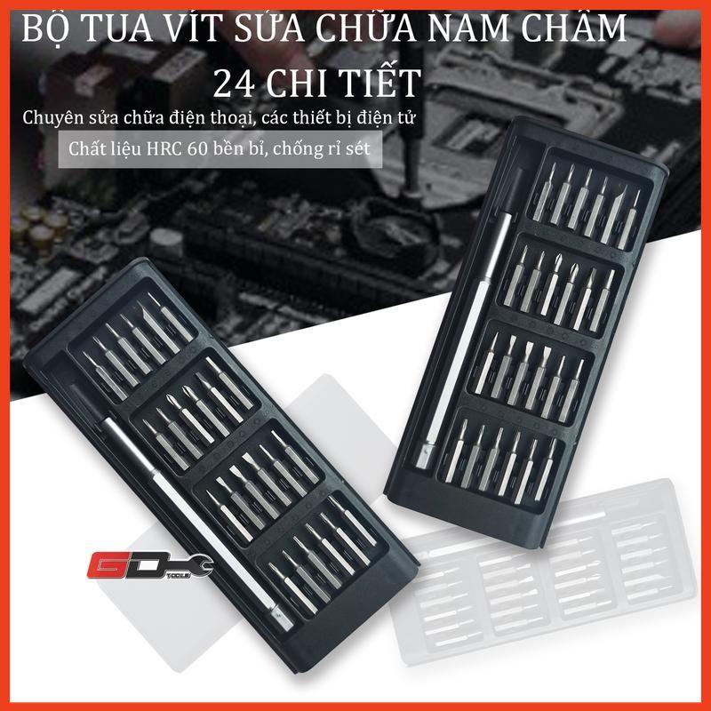 Bộ Tua Vít CRV Tools 6024 Nam Châm 24 Đầu Nhỏ Sửa điện thȯại, Mở Laptop, Mắt Kính, Đồng Hồ Tô vít đa năng Tiện dụng