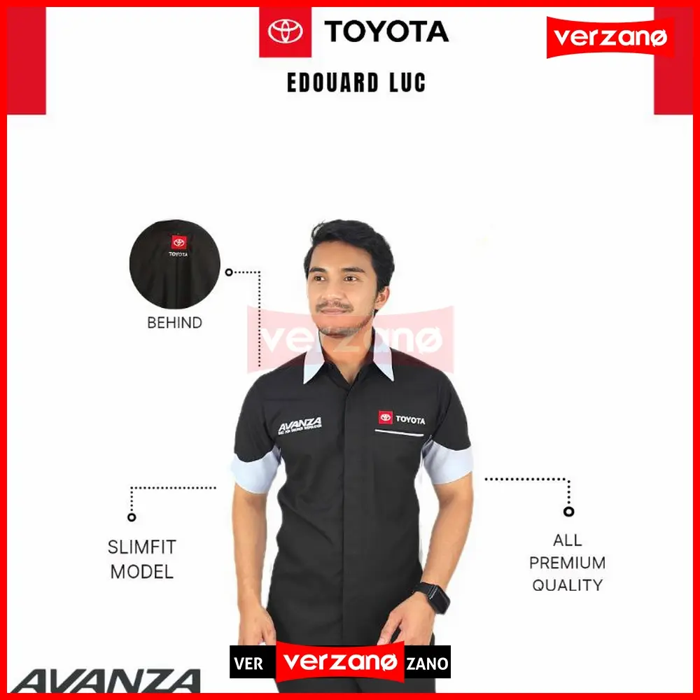 Baju Seragam Pria Kantor Kemeja Kantor Formal Casual Kemeja Seragam Kerja Toyota  Dealer Showroom SPG SPB Toyota Mobil Agya Fortuner Yaris Innova CHR Avanza Rush