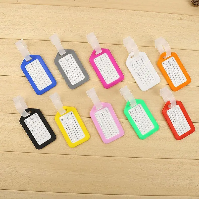 Waterproof  Airplane Travel Card Boarding Name Tag, 10pcs Colorful Luggage Hanging Card Sleeve, Classification Sign for Outdoor Camping Travel