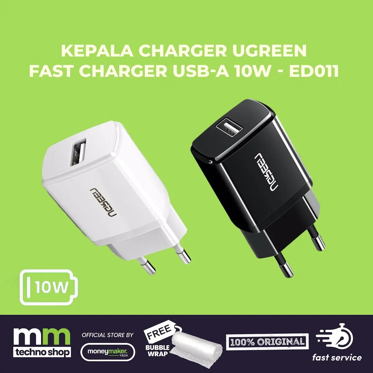 UGREEN Adaptor Kepala Charger For iPhone USB FAST Charging 10w