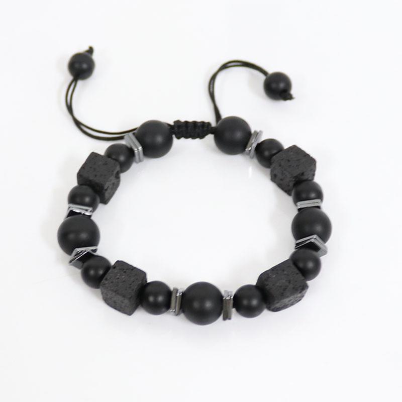 Vòng Tay Obsidian, Dành Cho Nam Giới, Vòng Tay Hạt Đá Núi Lửa Cao Cấp, Thích Hợp Làm Quà Tặng Bạn Trai 6