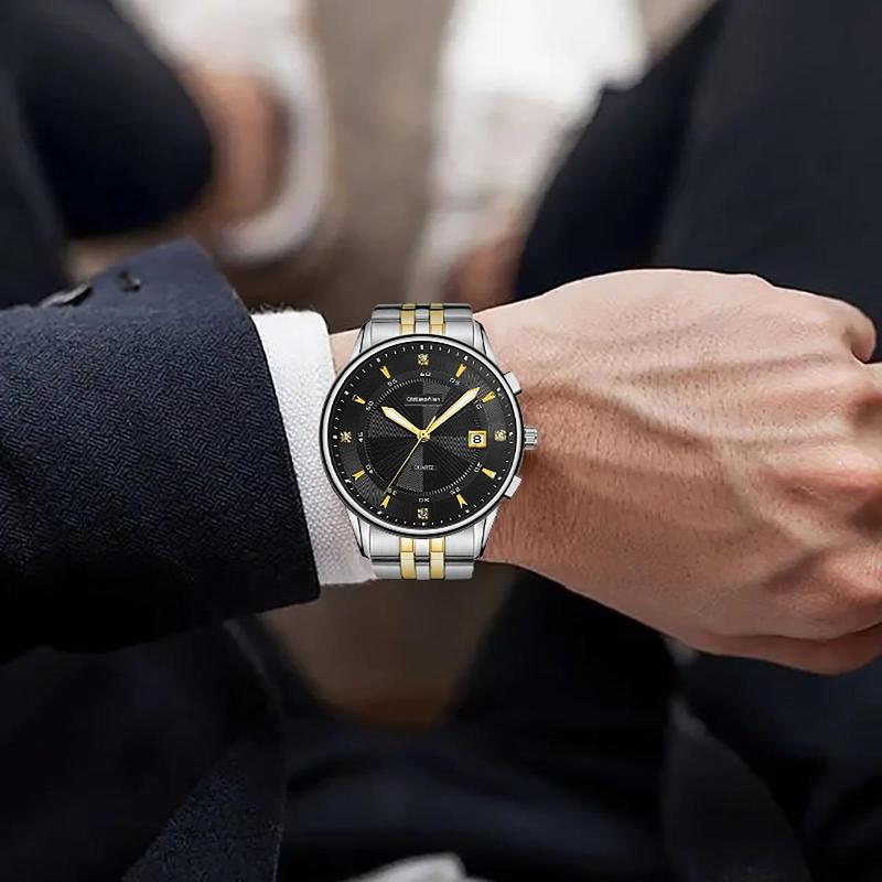 Cristiano Aillen Jam Tangan Pria 0848 Rantai Stainless Steel Tgl Aktif Water Resistant 3 ATM Watches 1