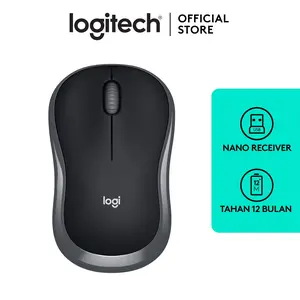 Logitech B175 Mouse Wireless untuk Windows, Mac, Linux dan ChromeOS, dilengkapi dengan Baterai untuk Computer/ Pc, Laptop