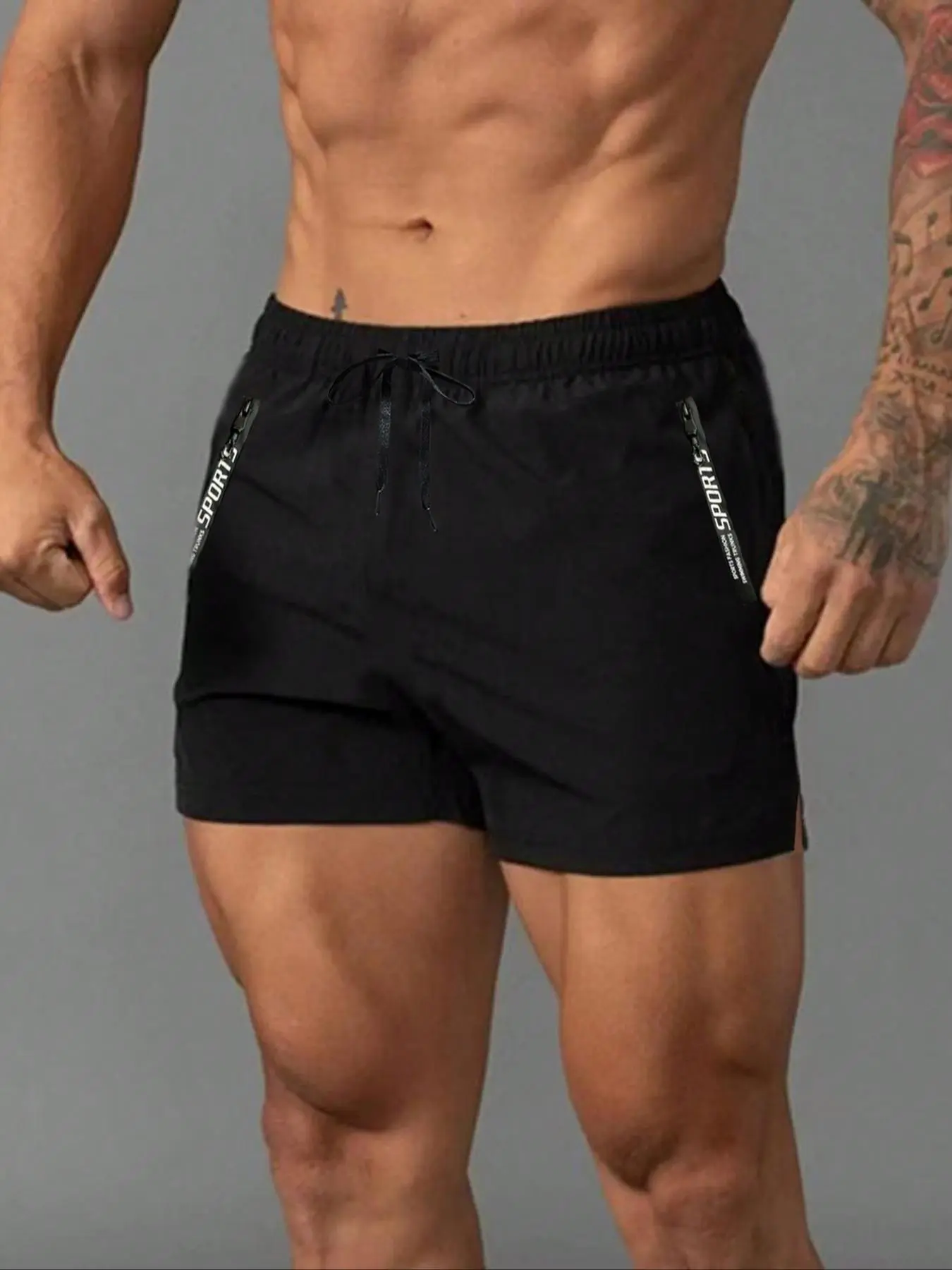 Men's Regular Fit Letter Print Boxer Brief Swim Shorts, Casual Comfy Breathable Swim Shorts for Beach Swimming, Mens Swimwear for All Seasons