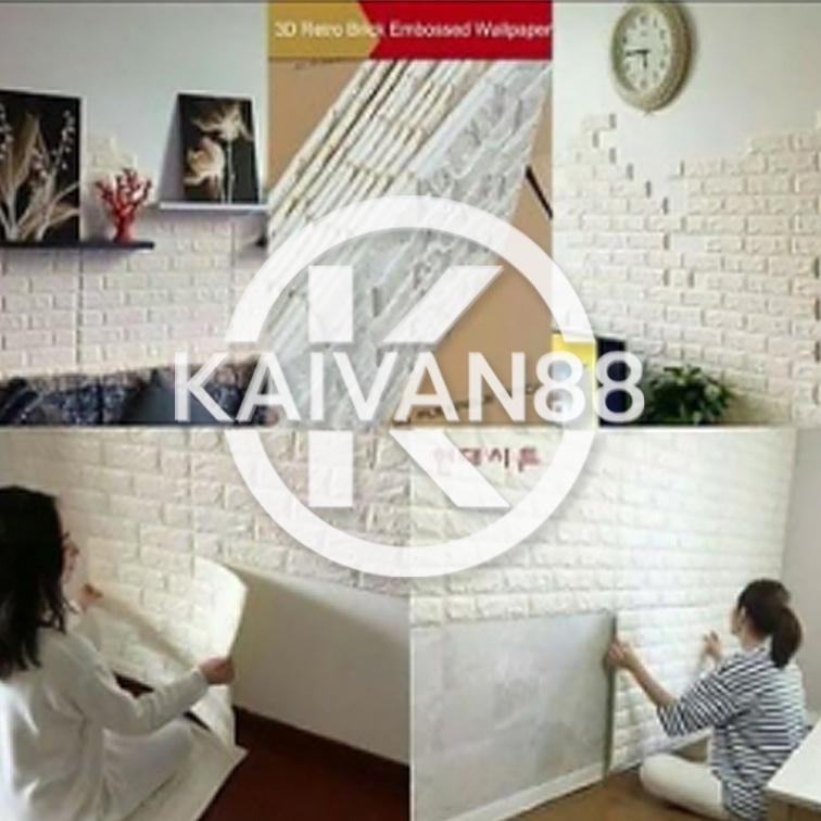 Kaivan88 Wallpaper 3D Motif Bata 70x77cm Tebal 3mm 4