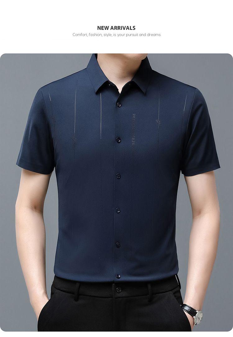 Product Introduction of Áo Sơ Mi Nam Ngắn Tay Fanzi, Chất Liệu Lụa Lạnh Áo Sơ Mi Cao Cấp, Hàng Mới Về, Thích Hợp Mặc Ngoài Trời Và Thường Ngày, Mỏng Và Co Giãn, Cho Nam, Năm 2024 21