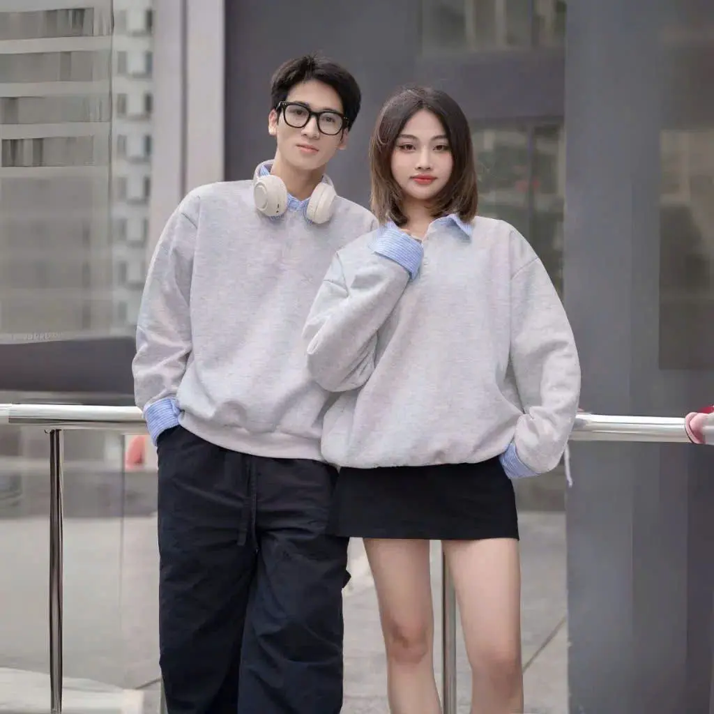 Áo Sweater Nỉ 2 Da kết hợp cho Nam-Nữ - Thương hiệu uy tín - LIT.Golden