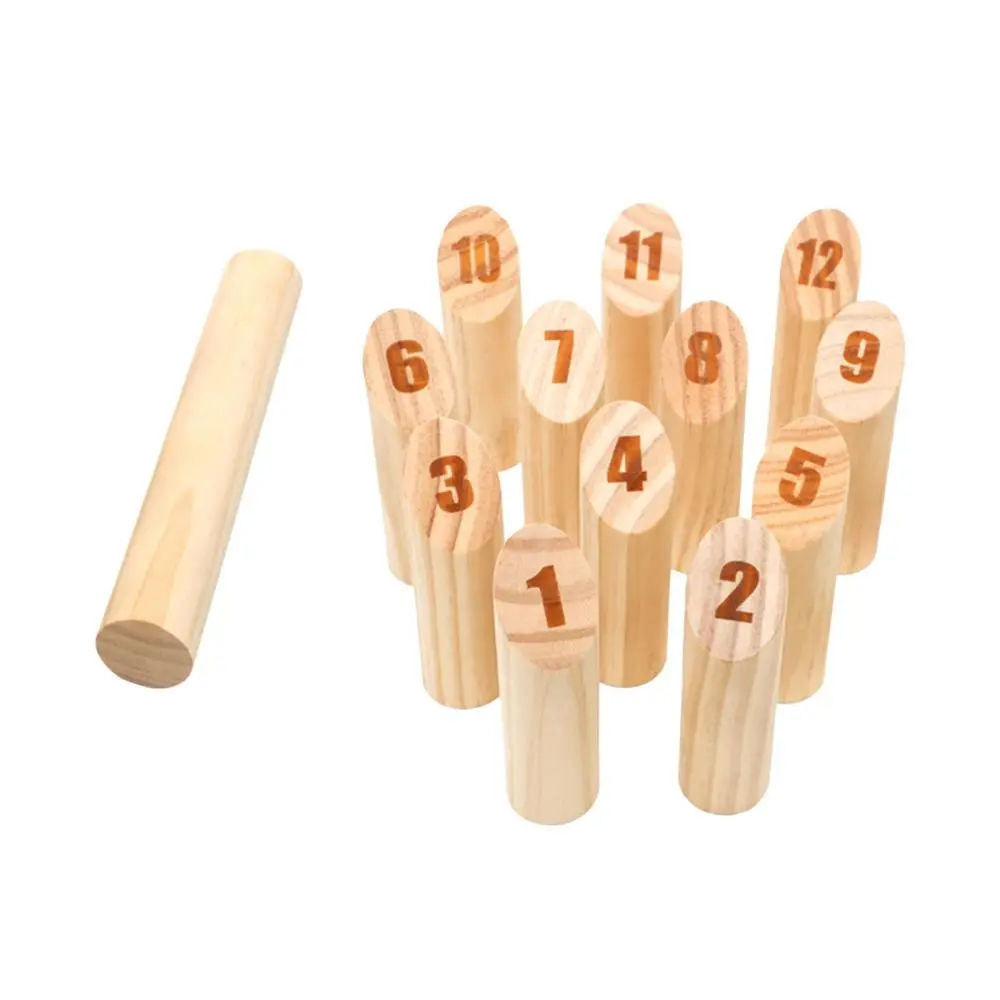 Wood Tossing Game Outdoor Family Game Playground Family Children Garden Scatter Yard Game Numbered Block Throwing Scatter