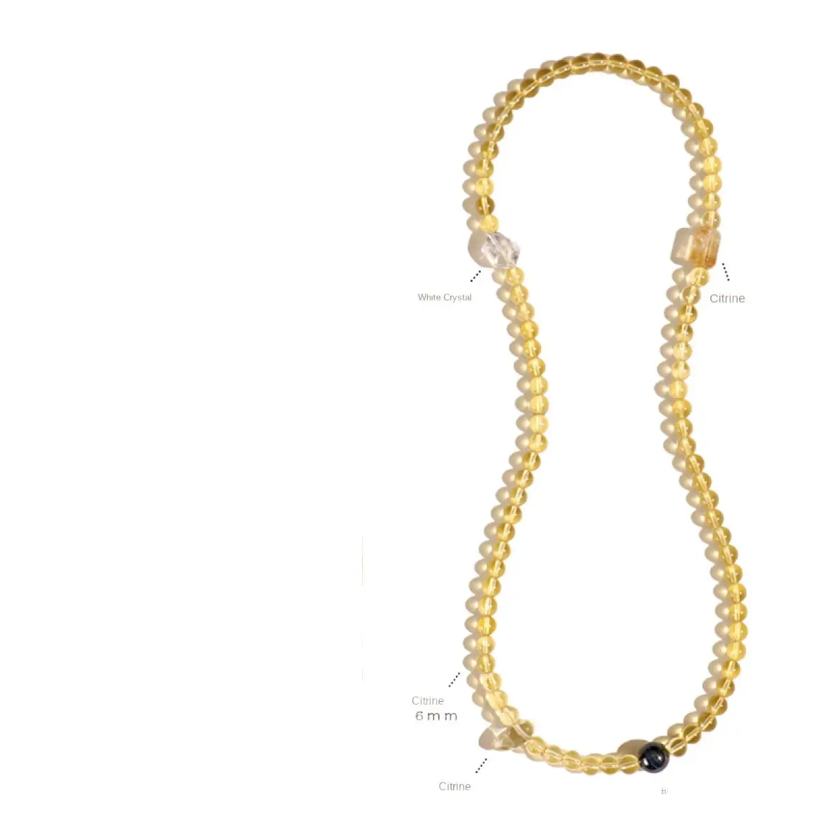 25 Years New Natural Yellow Crystal Multi-Layer Bracelet Wealth-Attracting Yellow Crystal Women's Bracelet Necklace Universal Style