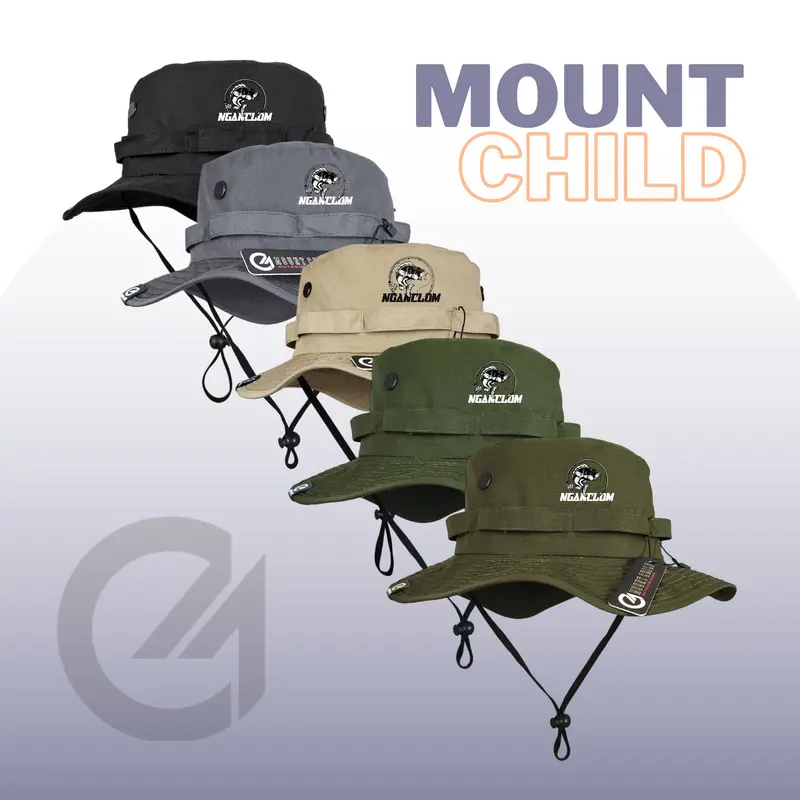 Mountchild Topi Mancing Nganclom Terbaru Abu  Pria Wanita Uniseks  Dewasa outdoor Fishing Memancing Sports & Outdoor Hats 2