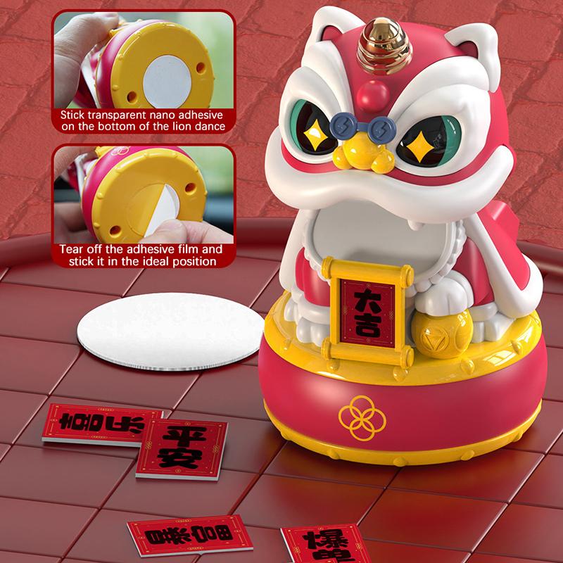 Product Introduction of Mascot Ornament Chinese Style Lucky Dancing Lion Model Solar Powered Home Decoration Holiday Gifts Bring Wealth Good Fortune Electronic Plastic 19