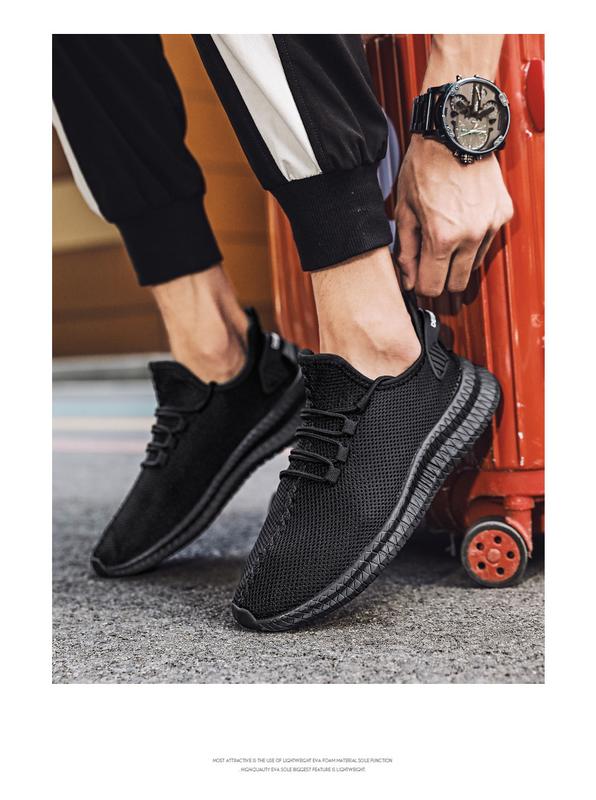 Product Introduction of Summer men's sports shoes breathable white men's sports shoes fashion light black walking. 61