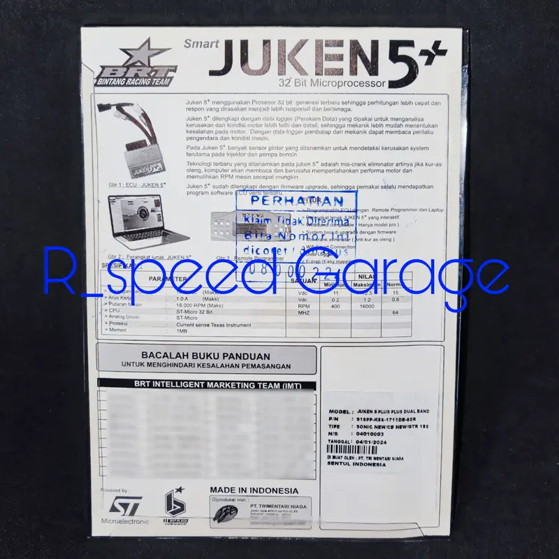 ECU BRT JUKEN 5+ PLUS DUALBAND SONIC 150 NEW CB 150 LED SUPRA GTR 150 1