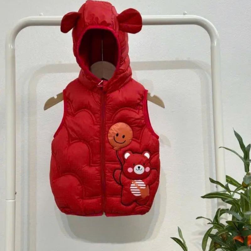B1 {8-18kg} Áo Khoác  Phao Gile Siêu Nhẹ Tai Gấu Dễ Thương Cho Bé Trai, Bé Gái Mẫu Mới 2024
