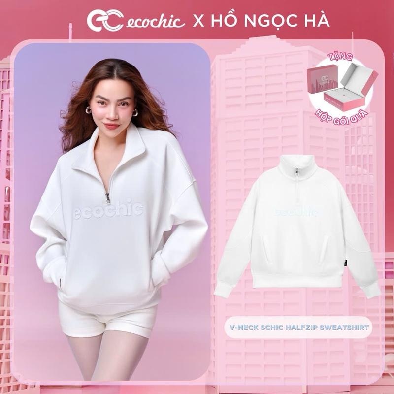 Áo Sweater ECOCHIC HALFZIP SWEATSHIRT Chất Liệu Cao Cấp Công Nghệ Mới BST Timeless Essentials Nam Nữ Unisex B088