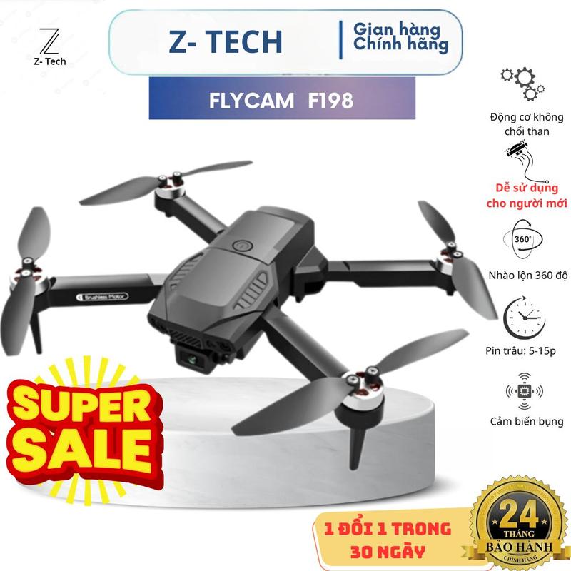 F198 Flycam F198 Pro Max - Drone Chuyên Nghiệp Chụp Ảnh Dành Cho Người Mới Tập Chơi Tập Bay Quay Phim Nét Nhào Lộn 360 Độ - Phụ Kiện Camera fly cam giare flycam f198