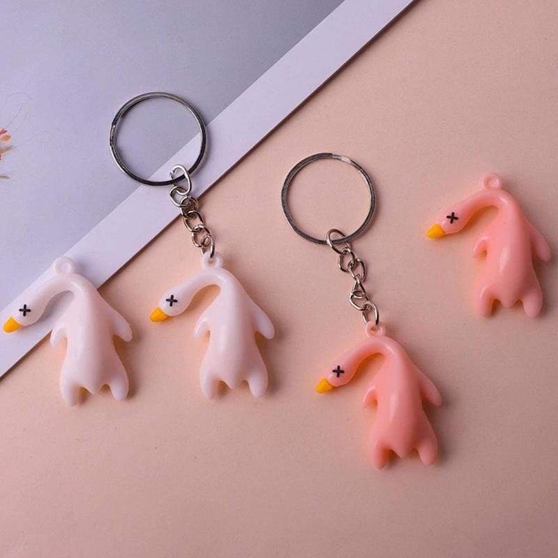 Product Introduction of Funny Color Change Duck Bag Pendant UV Simulation Roast Duck Car Pendants Keyrings For Handbag Accessories Gift 17