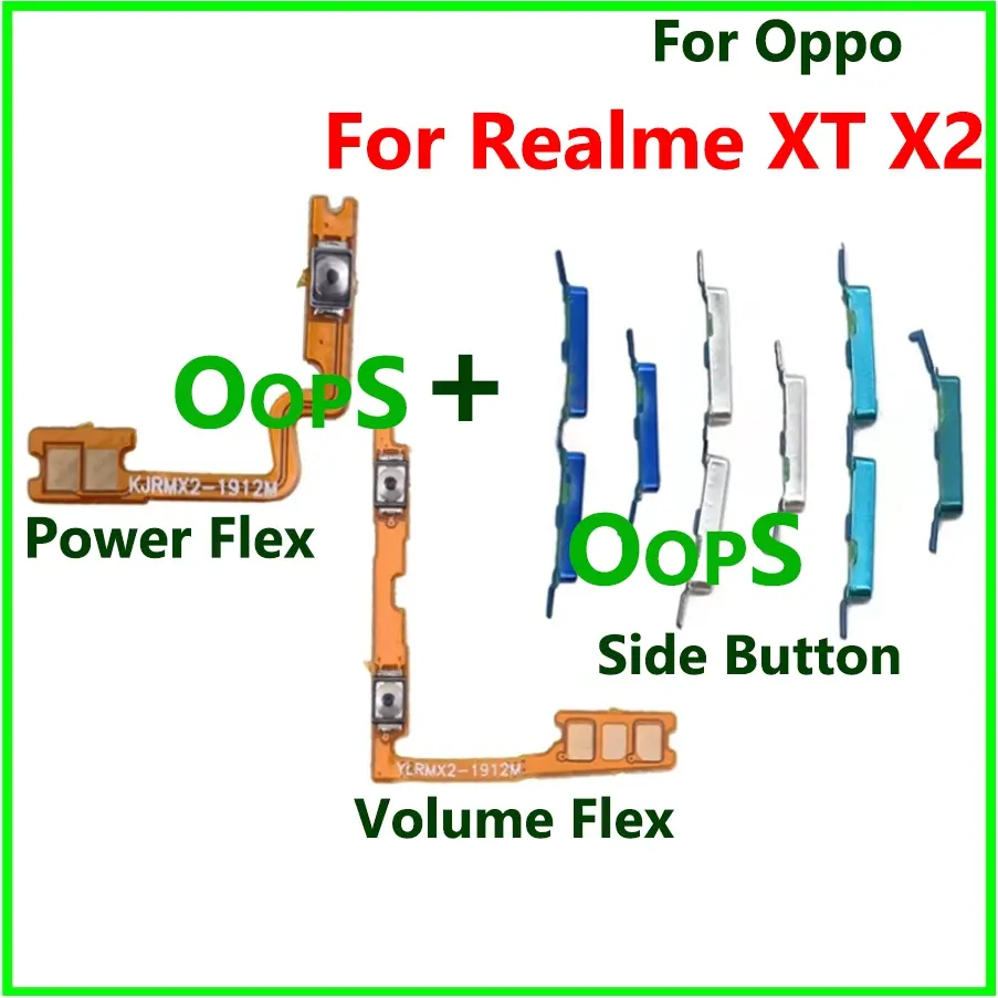 On off Power button flex for Realme XT X2 Up Down Side Key Volume Button Ribbon Cable