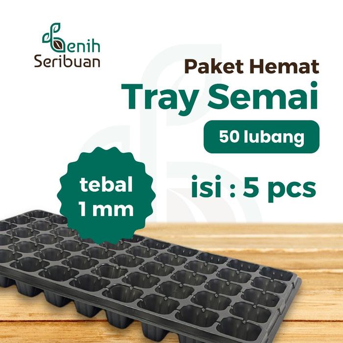 Gambar Paket Tray Semai 5 pc Pot Tray Tebal 1 MM Lubang 50 Media Tanam Semai Benih - Benih Seribuan - PAKET TRAY SEMAI 50 dari Benih Seribuan Kab. Boyolali 4 Tokopedia