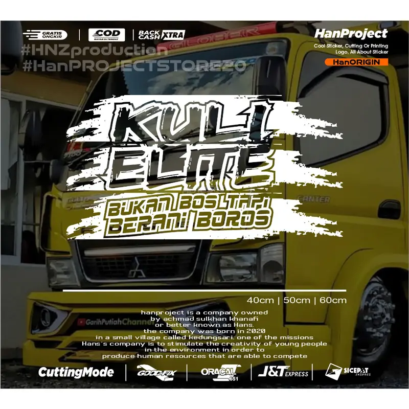 STICKER  KULI ELITE COCOK UNTUK KACA DAN BODY MOBIL STICKER REFLECTIVE ORIGINAL PRODUCT BY HANPROJECTSTORE Car Skotlet 4