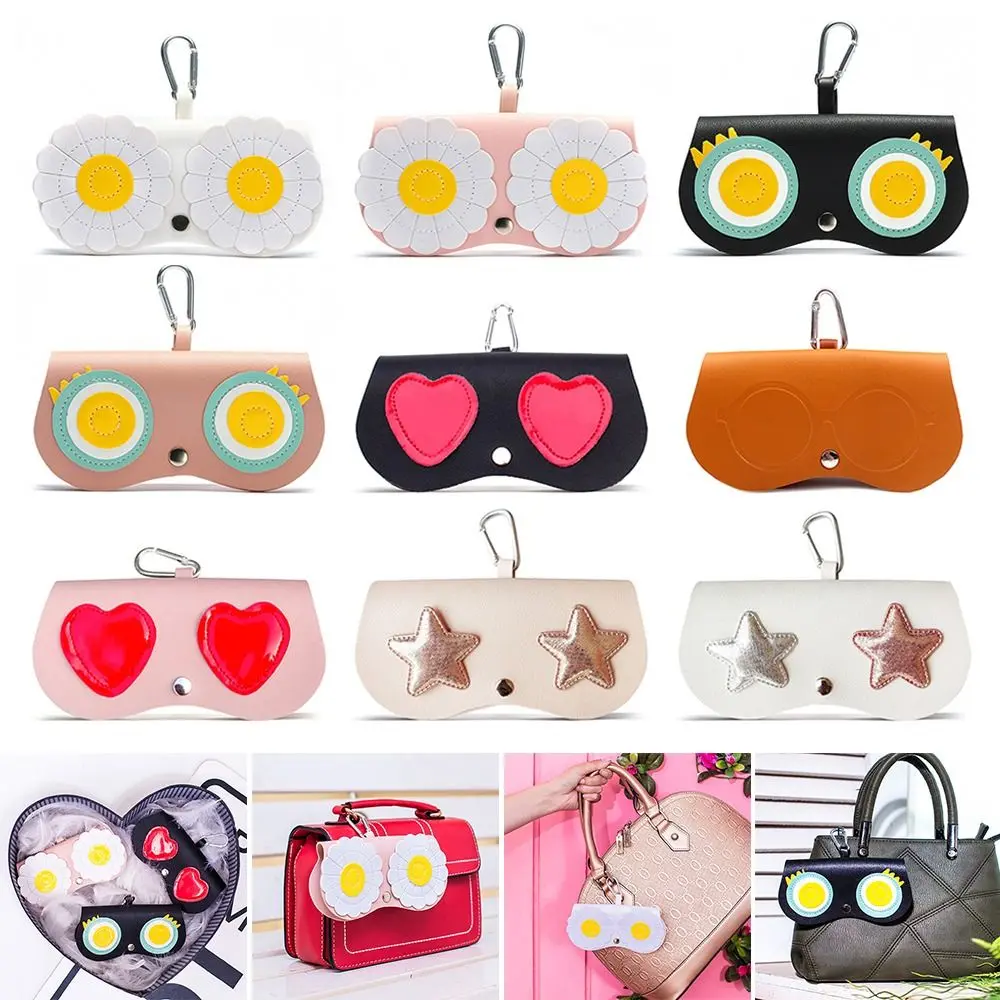 Cartoon Portable PU Leather Eyewear Case Glasses Bag Glasses Box Sunglasses Storage Bag