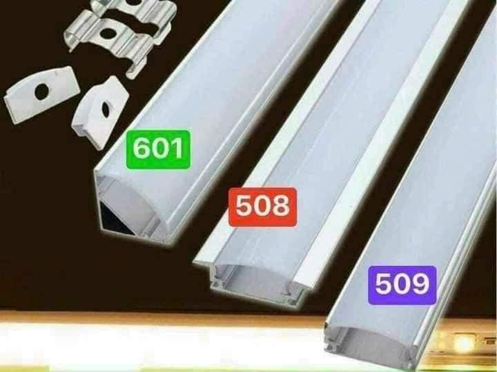 Cây thanh nhôm định hình 2m gắn LED 12V - Dùng cho kẹ tủ bếp cầu thang tặng kèm phụ kiện