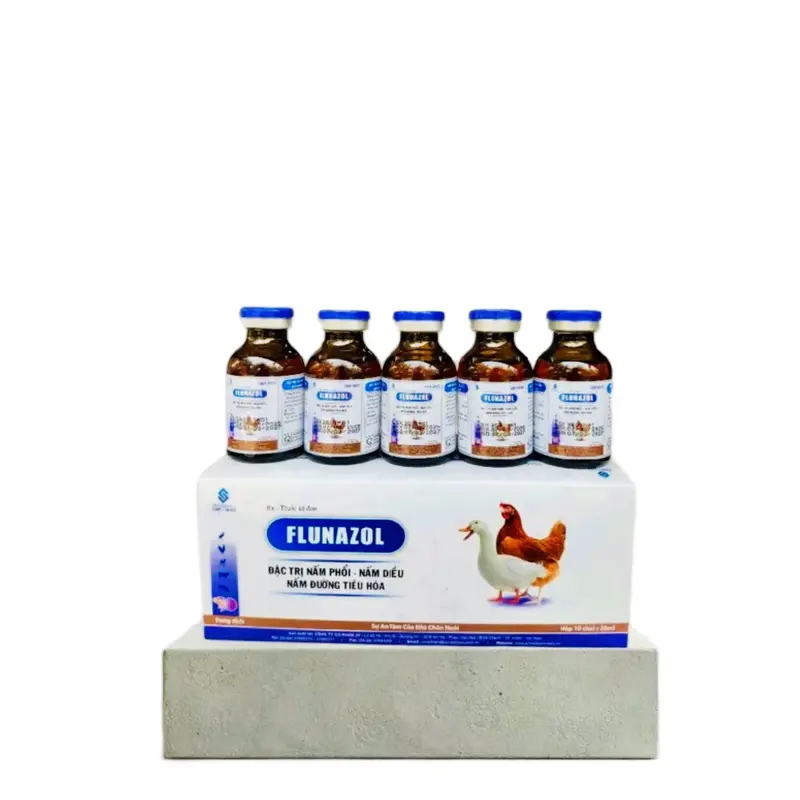 Nấm thế hệ mới flunazol tr.ị nấm phổi, nấm diều, nấm họng, nấm cóc hầu, nấm đường tiêu hoá 20ml