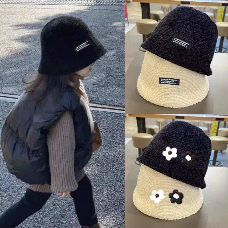  Mũ Bucket Mùa Đông Cho Bé Gái Từ 1-6 Tuổi Màu Trơn Nhồi Bông Ấm Áp Mũ Ngư Dân 