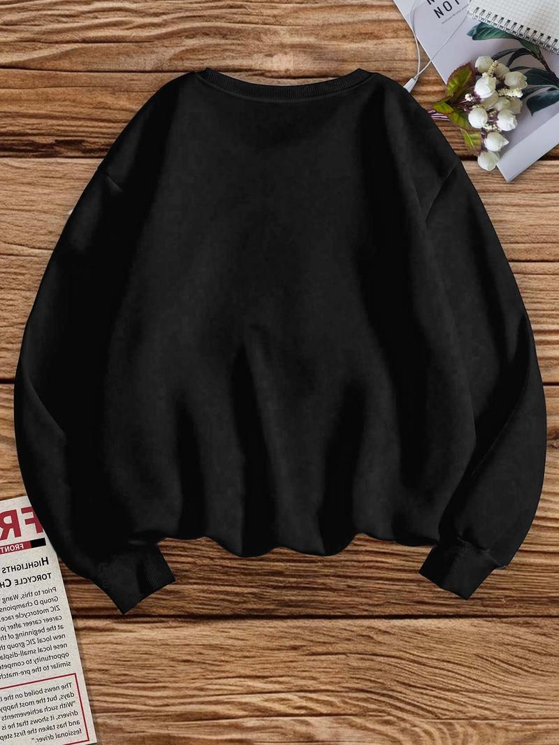Product Introduction of Women's Coffee Cute But Feral Raccoon Graphic Print Crew Neck Sweatshirt, Casual Drop Shoulder Long Sleeve Pullover, Women's Fall & Winter Clothes 4