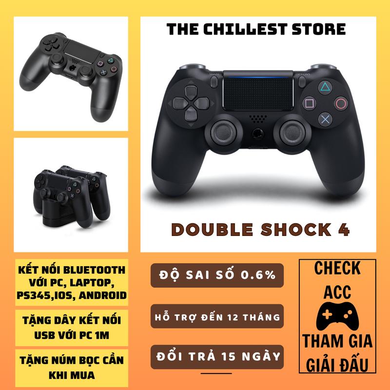 Tay cầm chơi game Fifa Online 4 kiểu dáng PS 4, Kết nối Bluetooth và có dây Micro USB
