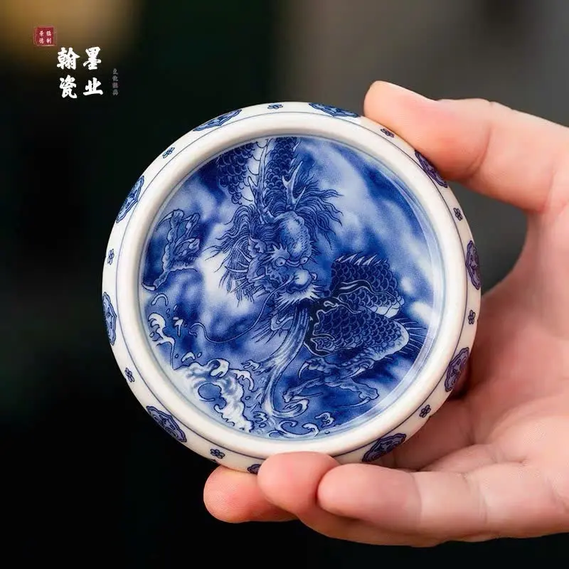 Lót chén. Kê nắp ấm chén sứ