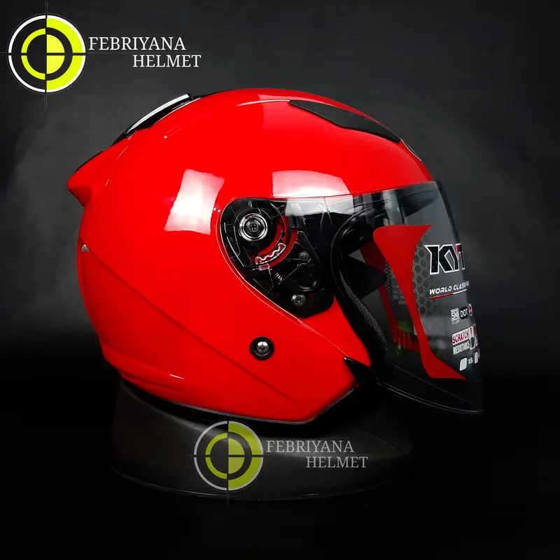 HELM KYT GALAXY FLAT R SOLID FIRE RED Kacamata Motorcycle 3