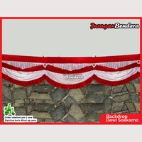 Gambar Backdrop Dewi Soekarno | Background Risplang Merah Putih Panjang Dekorasi Kemerdekaan HUT RI - 5 Gelombang dari Juraganbendera Kota Surabaya 1 Tokopedia