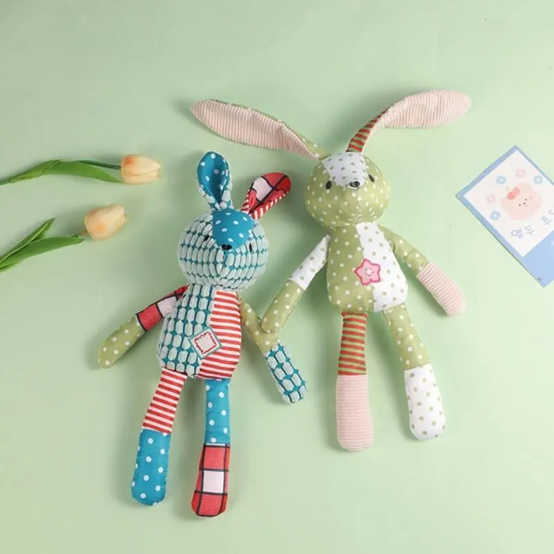 Baby Toys 0-3 Years Old Puzzle Puppet Plush Puppet Sleeping with Early Education Cute Cartoon Comfort Rabbit