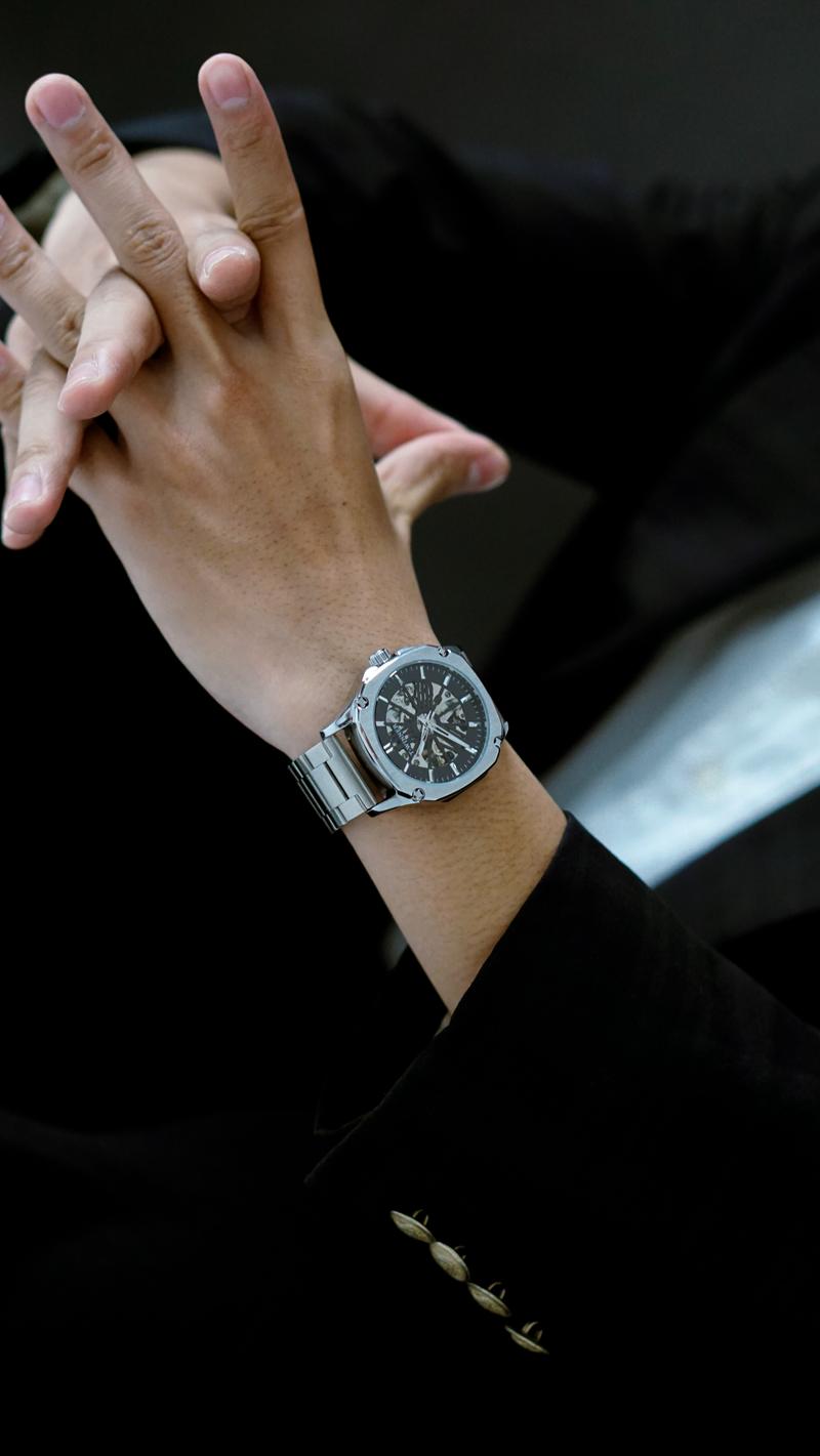 Product Introduction of Đồng hồ cơ nam T.Winner - Thiết kế skeleton lộ máy - Tặng kèm dây đeo hoặc vòng cuff titan Đeo Tay Watch 28