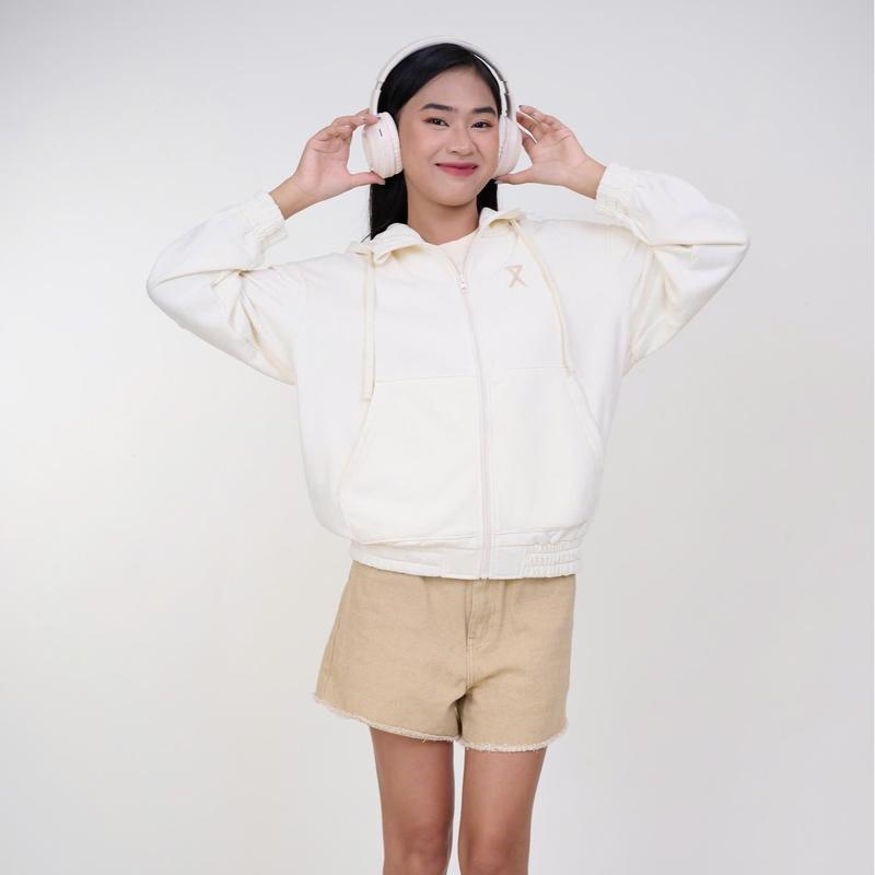  Áo Khoác Thun Nữ Original Logo WOK 2062 - Form Relax Chất Liệu Thun Cao Cấp - Cotton Top 