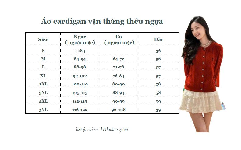 Product Introduction of [Bigsize 55-100kg] Áo khoác  len cardigan vặn thừng thêu ngựa hàng QC chất dày đẹp Nữ Women 0